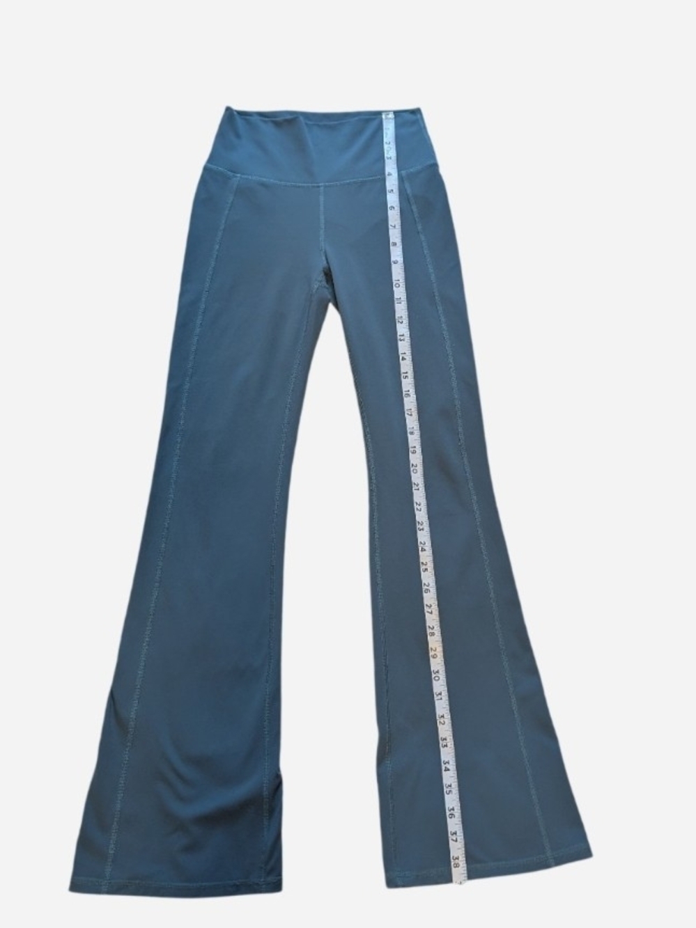 Fabletics Slate Blue High-Waist Flared Leggings - Picture 2 of 5